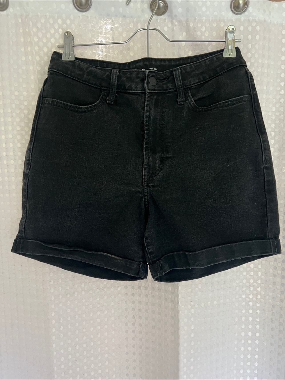 Summer Sale! Old Navy Black High-Rise Cuffed Denim Shorts